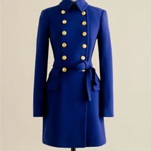 J. Crew Blue Townhouse Trench double-Breasted Coat